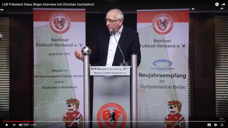 LSB Präsident Klaus Böger Interview mit Christian Zschiedrich