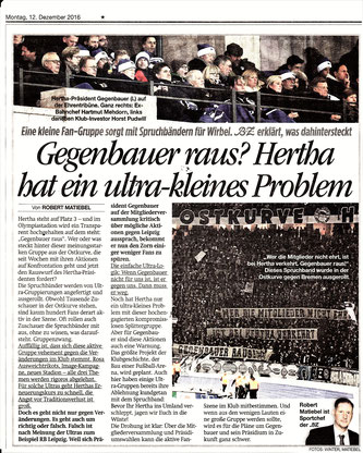 Hat Hertha ein Ultraproblem?