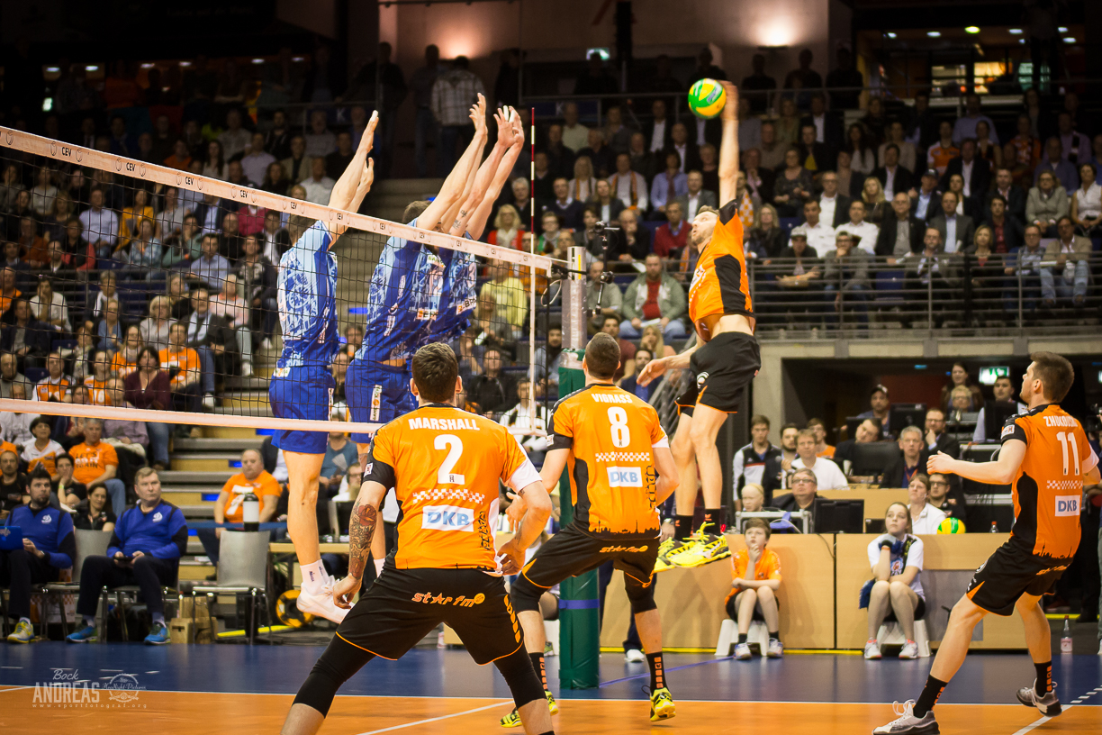 Volleyball Champions-League BR Volleys Sieg gegen Moskau